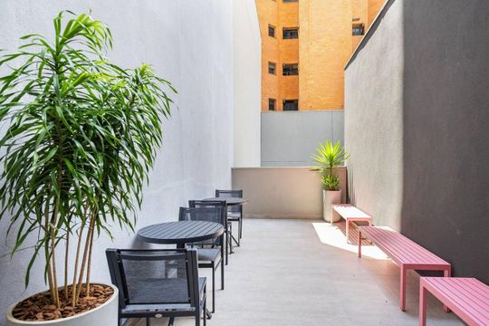 Área externa de apartamento para alugar com 1 quarto, 25m² em Brooklin, São Paulo