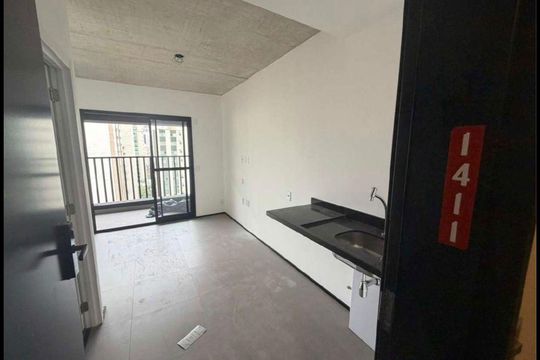 Cozinha de apartamento para alugar com 1 quarto, 25m² em Brooklin, São Paulo