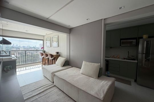 Sala de apartamento à venda com 2 quartos, 64m² em Jardim Independência (São Paulo), São Paulo