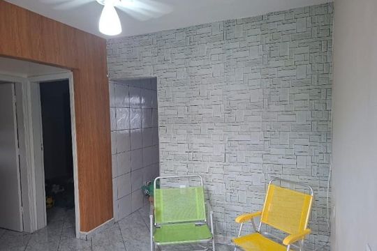 Cozinha de casa de condomínio para alugar com 1 quarto, 65m² em Vila Tupi, Praia Grande