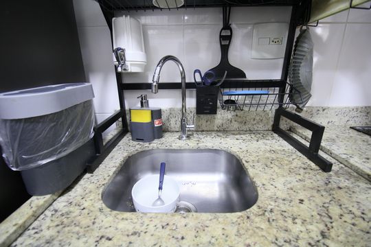 Cozinha - Torneira de apartamento à venda com 1 quarto, 39m² em Vila Suzana, São Paulo