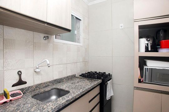 Cozinha + Área de Serviço de apartamento à venda com 1 quarto, 41m² em Menino Deus, Porto Alegre