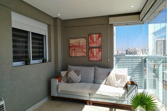 Varanda gourmet de apartamento à venda com 3 quartos, 87m² em Vila Gomes Cardim, São Paulo