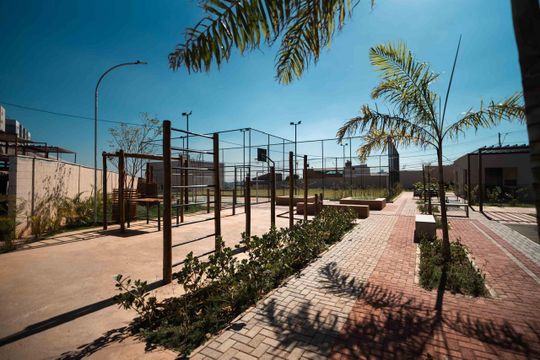 Área externa de apartamento para alugar com 3 quartos, 64m² em Palmeiras, Belo Horizonte