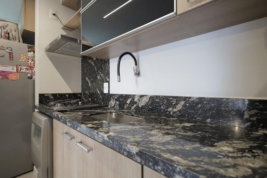Cozinha de apartamento à venda com 3 quartos, 89m² em Jardim, Santo André