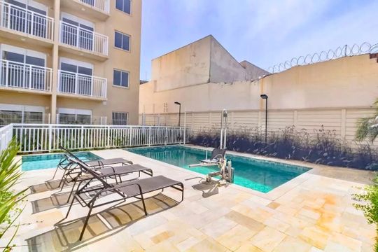 Área comum - Piscina de kitnet/studio para alugar com 1 quarto, 29m² em Jardim Itacolomi, São Paulo