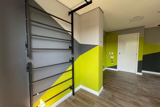 Área comum de kitnet/studio para alugar com 1 quarto, 17m² em Ferreira, São Paulo