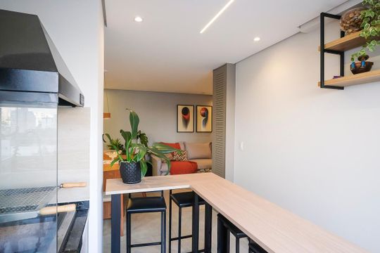 Varanda gourmet de apartamento à venda com 2 quartos, 84m² em Fundação, São Caetano do Sul