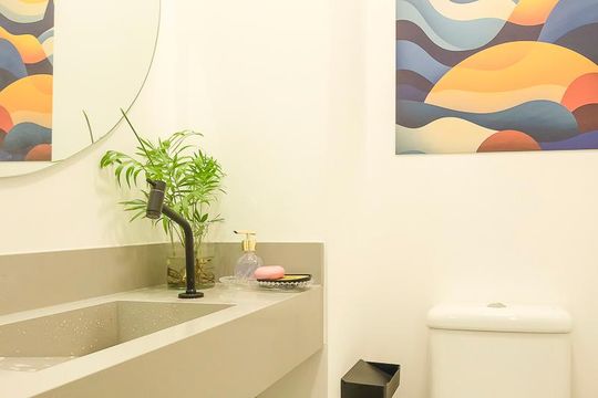 Lavabo de apartamento à venda com 2 quartos, 84m² em Fundação, São Caetano do Sul