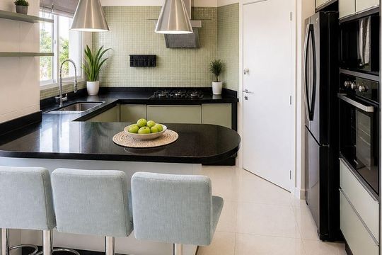 Cozinha de apartamento para alugar com 3 quartos, 157m² em Santa Paula, São Caetano do Sul