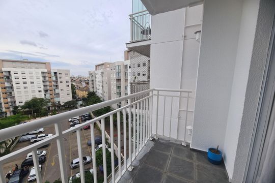 Varanda da Sala de apartamento para alugar com 1 quarto, 44m² em Jardim Guairaca, São Paulo