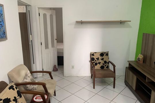 Sala de apartamento para alugar com 1 quarto, 55m² em Boqueirão, Santos