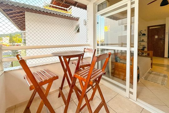 Varanda da Sala de apartamento para alugar com 1 quarto, 47m² em Canasvieiras, Florianópolis