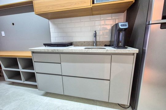 Cozinha de apartamento para alugar com 1 quarto, 30m² em Higienópolis, São Paulo