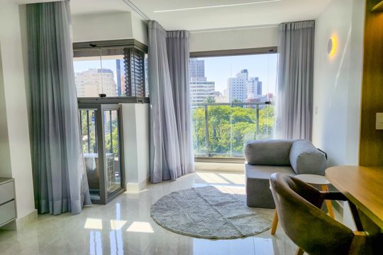 Sala de apartamento para alugar com 1 quarto, 30m² em Higienópolis, São Paulo