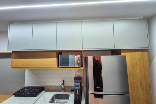 Cozinha de apartamento para alugar com 1 quarto, 30m² em Higienópolis, São Paulo