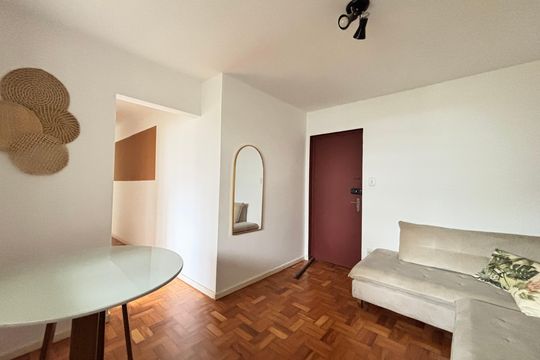 Sala de apartamento para alugar com 1 quarto, 55m² em Itaim Bibi, São Paulo
