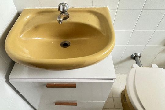 Banheiro de apartamento para alugar com 1 quarto, 55m² em Itaim Bibi, São Paulo