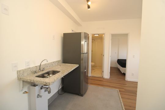 Cozinha de apartamento para alugar com 2 quartos, 40m² em Jardim Aurelia, São Paulo