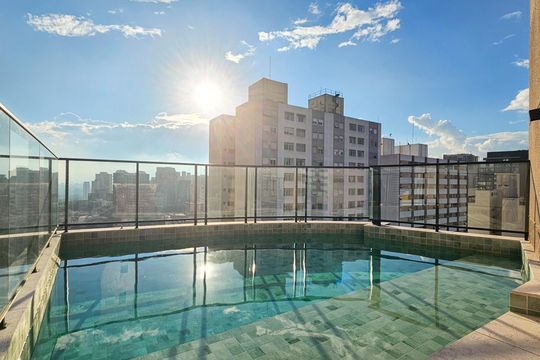 Piscina de kitnet/studio à venda com 1 quarto, 34m² em Vila Mariana, São Paulo