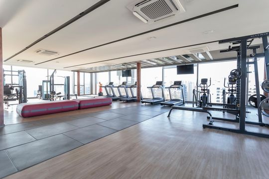 Área comum - Academia de kitnet/studio para alugar com 1 quarto, 30m² em Indianópolis, São Paulo