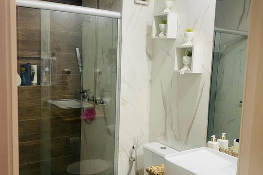 Banheiro de kitnet/studio para alugar com 1 quarto, 37m² em Parque Campolim, Votorantim