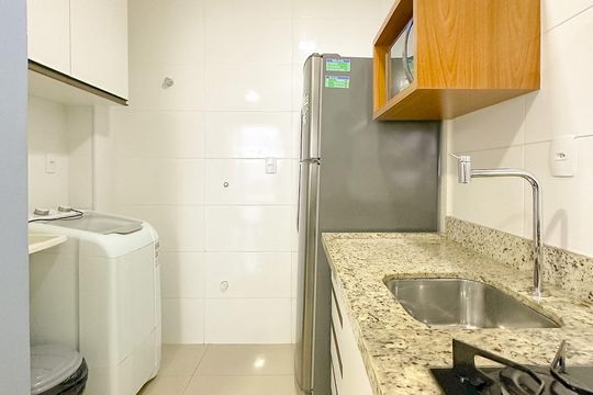 Cozinha de apartamento para alugar com 1 quarto, 38m² em Ingleses do Rio Vermelho, Florianópolis