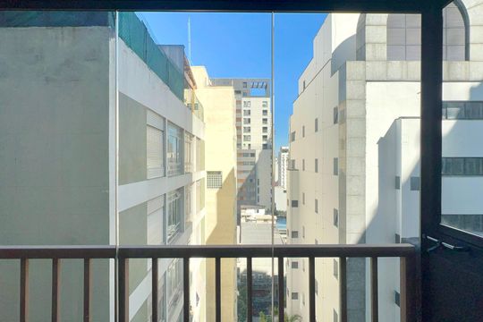Varanda de kitnet/studio à venda com 1 quarto, 21m² em Jardim Paulista, São Paulo