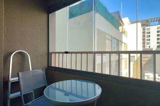 Varanda de kitnet/studio à venda com 1 quarto, 21m² em Jardim Paulista, São Paulo