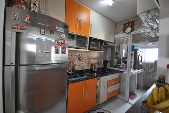 Cozinha de apartamento à venda com 2 quartos, 55m² em Parque Novo Mundo, São Paulo