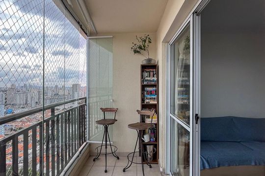 Varanda de apartamento à venda com 3 quartos, 76m² em Vila Moinho Velho, São Paulo
