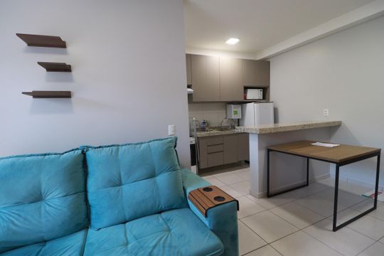 Sala de apartamento para alugar com 1 quarto, 47m² em Subsetor Sul - 7 (s-7), Ribeirão Preto