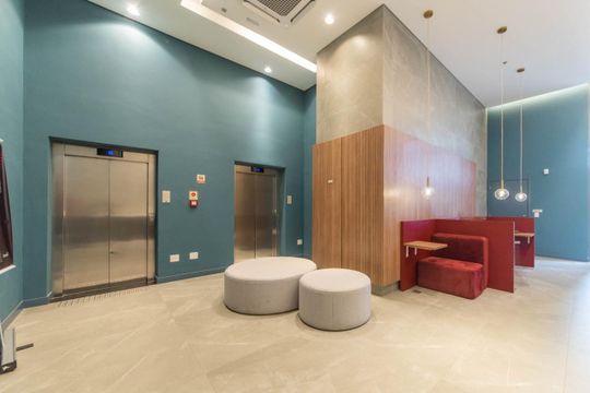 Hall Social de apartamento para alugar com 1 quarto, 27m² em Brooklin, São Paulo