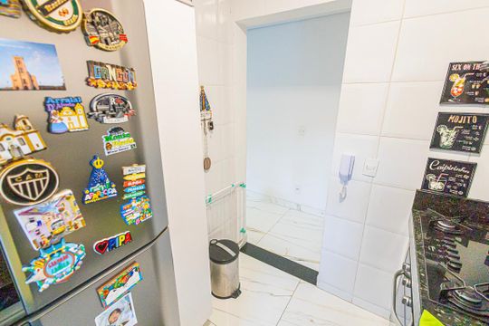 Cozinha de apartamento à venda com 3 quartos, 72m² em Paquetá, Belo Horizonte