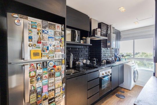 Cozinha de apartamento para alugar com 1 quarto, 55m² em Tristeza, Porto Alegre