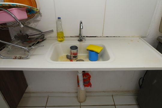 Cozinha de apartamento para alugar com 1 quarto, 42m² em Fazenda Caguaçu, São Paulo