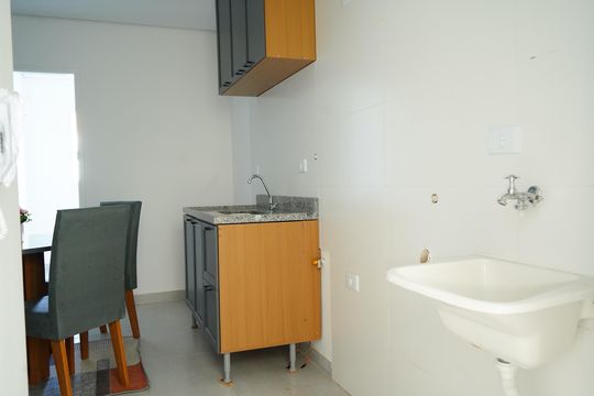 Cozinha de apartamento à venda com 2 quartos, 35m² em Vila Carrão, São Paulo