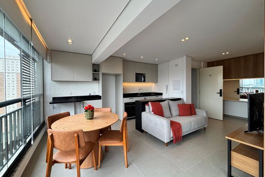 Varanda do Studio de apartamento para alugar com 1 quarto, 47m² em Empresarial 18 do Forte, Barueri