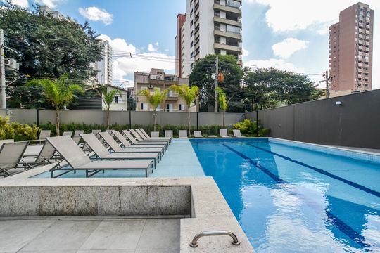 Área comum - Piscina de apartamento à venda com 3 quartos, 128m² em Vila Gilda, Santo André