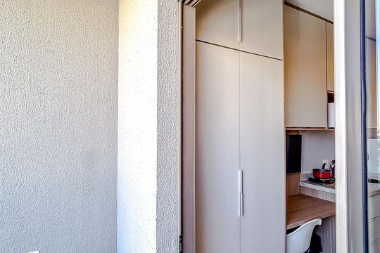 Varanda de kitnet/studio para alugar com 1 quarto, 24m² em Tatuapé, São Paulo