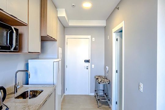 Cozinha de kitnet/studio à venda com 1 quarto, 24m² em Tatuapé, São Paulo