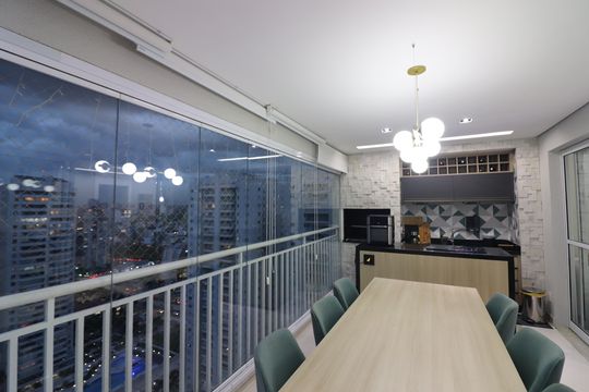 Varanda gourmet de apartamento à venda com 3 quartos, 156m² em Centro, São Bernardo do Campo
