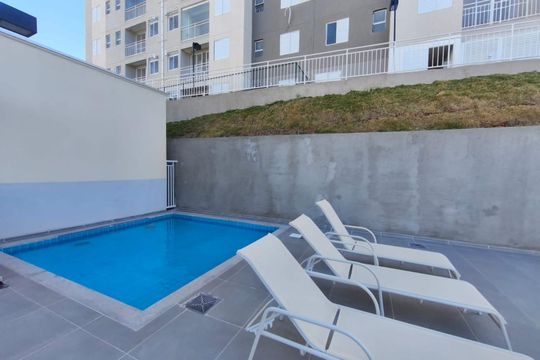 Área comum - Piscina de apartamento à venda com 2 quartos, 50m² em Jardim das Cerejeiras, Campinas