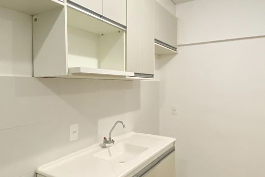Cozinha  de apartamento para alugar com 2 quartos, 39m² em Vila Campanela, São Paulo