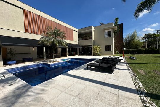 Piscina de casa de condomínio à venda com 6 quartos, 1200m² em Residencial Morada dos Lagos, Barueri