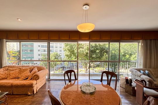 Varanda da sala de apartamento à venda com 3 quartos, 176m² em Copacabana, Rio de Janeiro