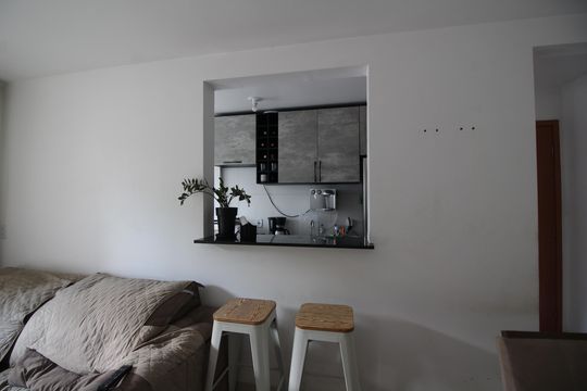 Cozinha de apartamento à venda com 2 quartos, 47m² em Taquara, Rio de Janeiro
