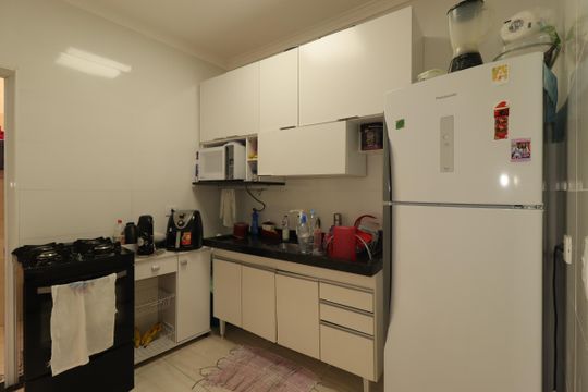 Cozinha de casa à venda com 3 quartos, 55m² em Vila Valparaíso, Santo André