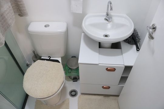Banheiro 1 de apartamento à venda com 2 quartos, 35m² em Várzea da Barra Funda, São Paulo
