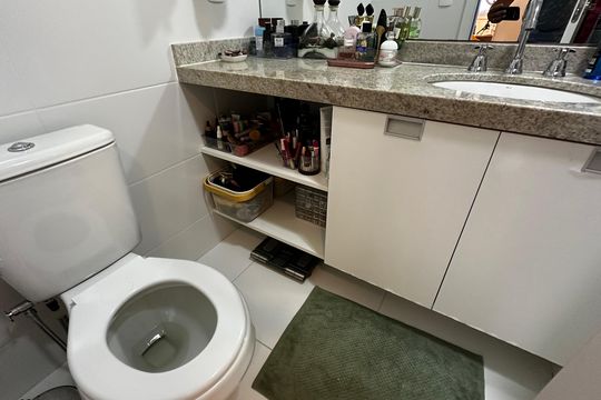 Banheiro do Quarto 3 de apartamento à venda com 3 quartos, 83m² em Recreio dos Bandeirantes, Rio de Janeiro